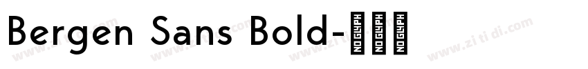 Bergen Sans Bold字体转换